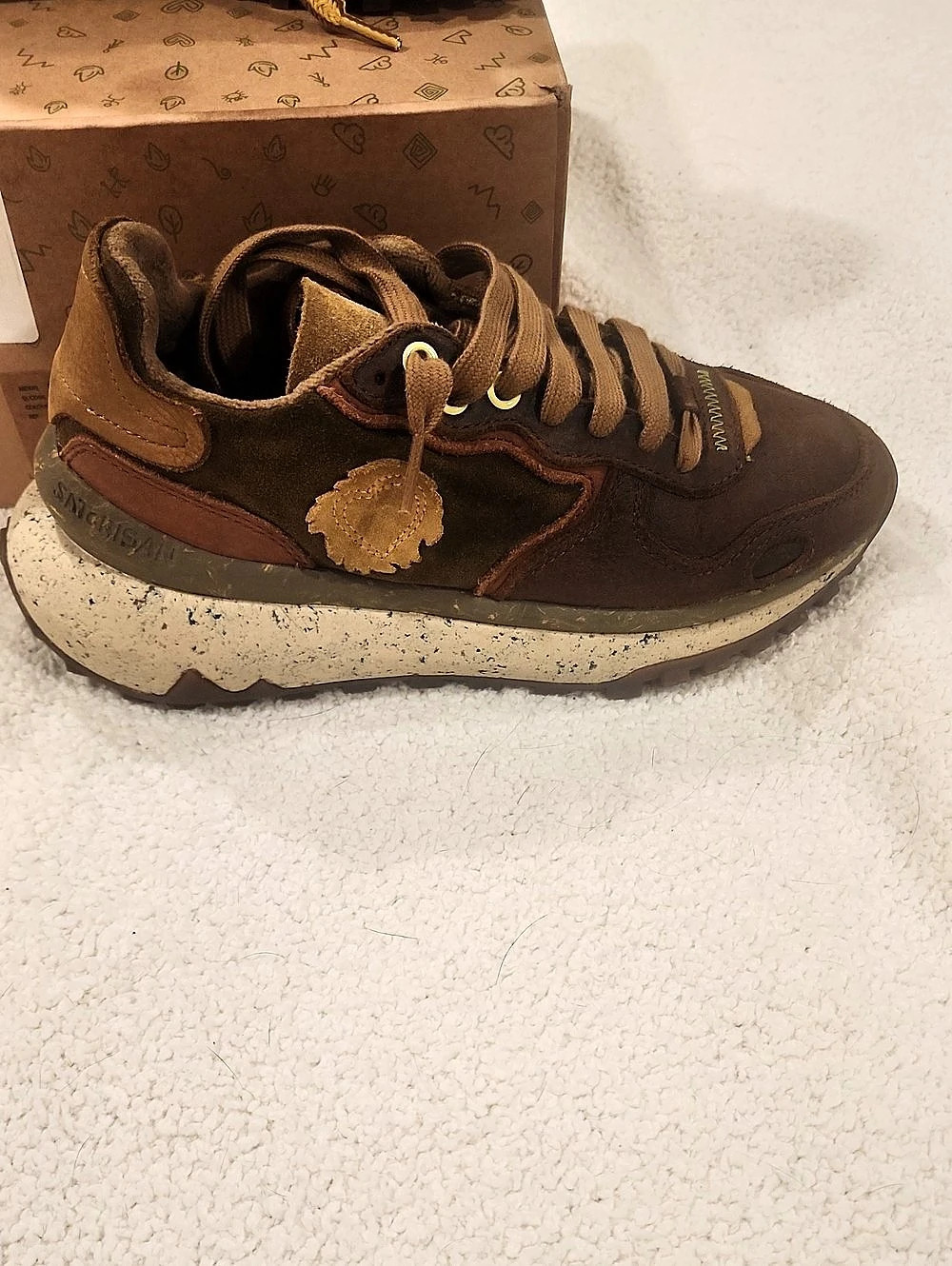 Satorisan Chacrona Metta Brown & Gold Sneakers EU 38 Womens 8